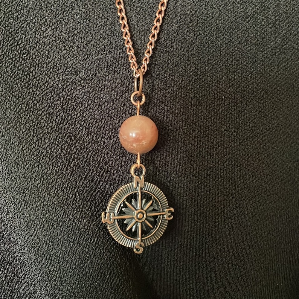 2 for $32 / Compass gemstone necklace